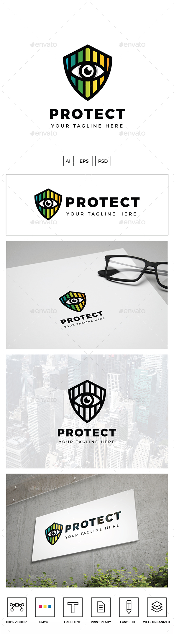 Eye Shield Logo - Objects Logo Templates