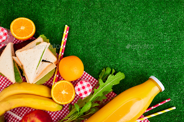 Picnic on the grass. - Stock Photo - Images