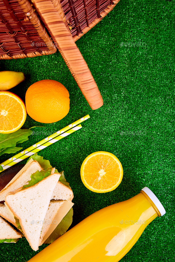 Picnic on the grass. - Stock Photo - Images