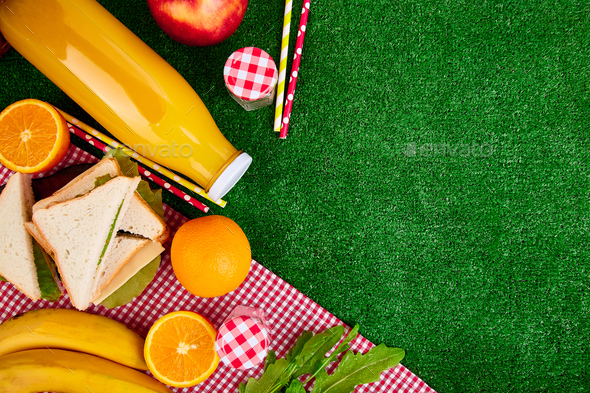 Picnic on the grass. - Stock Photo - Images
