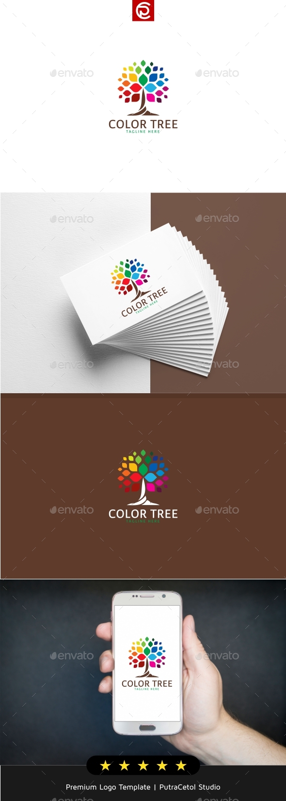 Color Tree Logo - Nature Logo Templates