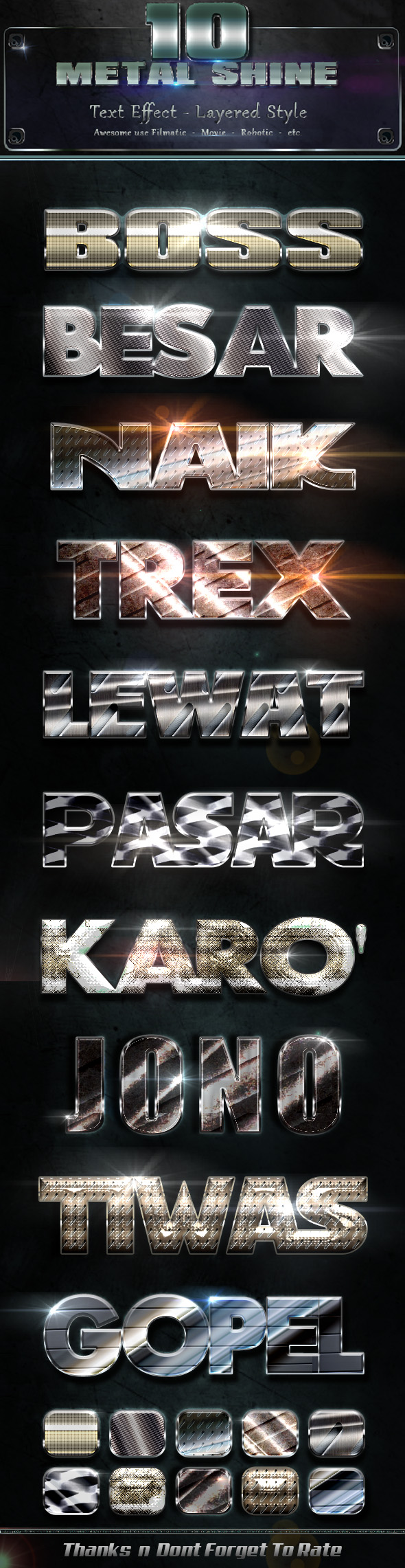 Metal Shiny v3 - Text Effects Styles