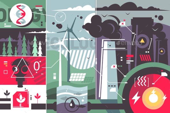 Ecology Environment Abstract Background - Miscellaneous Vectors