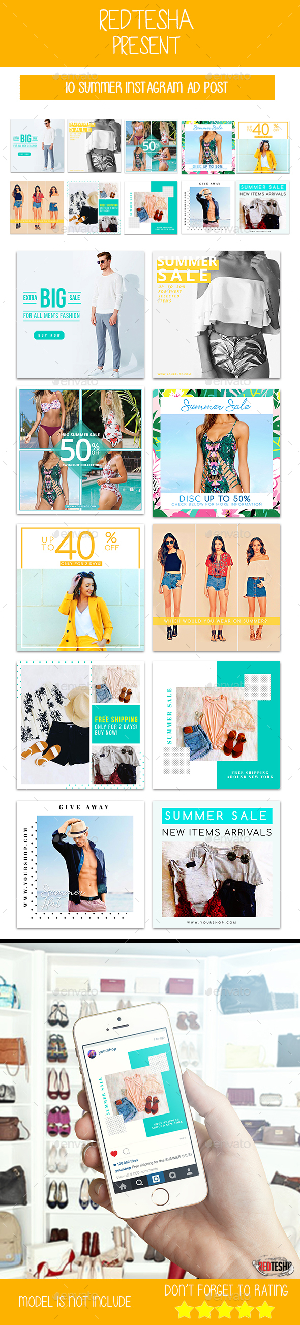 Instagram Fashion Banner #10 - Banners & Ads Web Elements