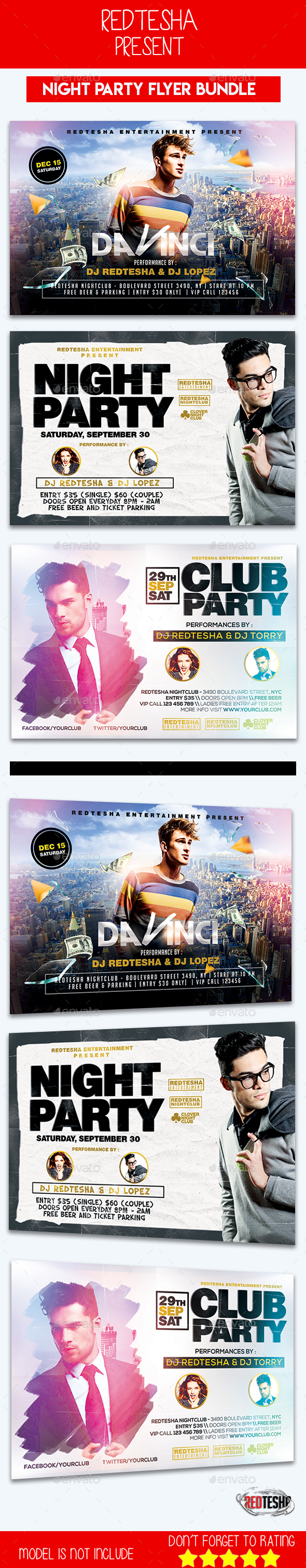 DJ Flyer Bundle - Clubs & Parties Events