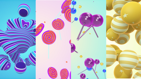 3D Candy Backgrounds v.02