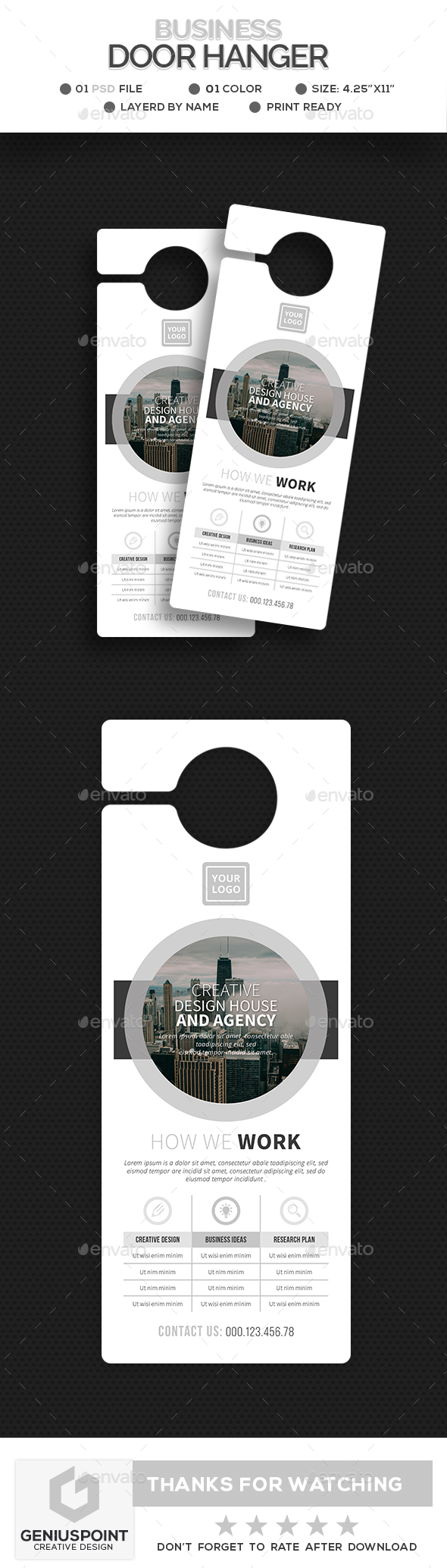 Business Door Hanger - Miscellaneous Print Templates