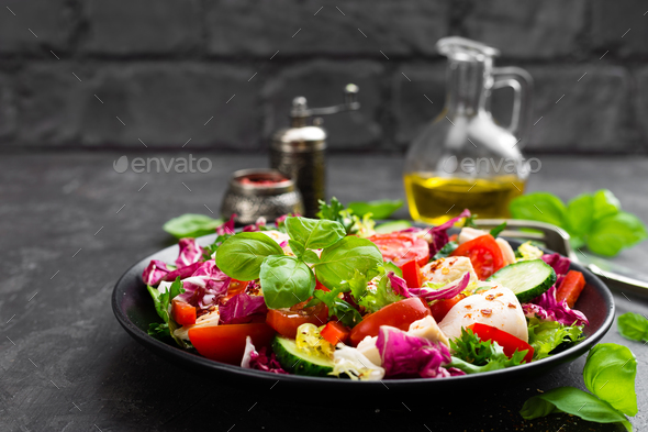 Salad with chicken meat - Stock Photo - Images