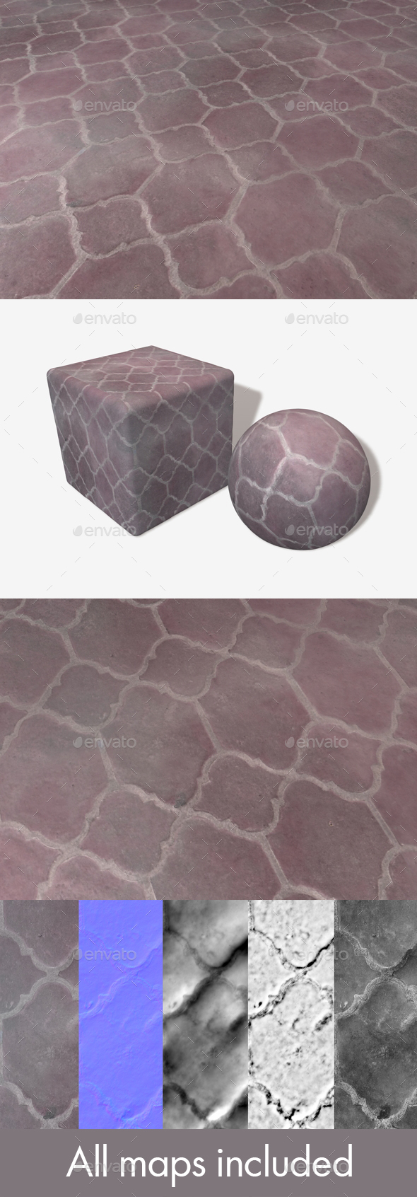 Purple Floor Tiles - 3Docean 21977011