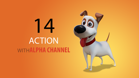 Lucky the Dog 18 Actions, Motion Graphics VideoHive