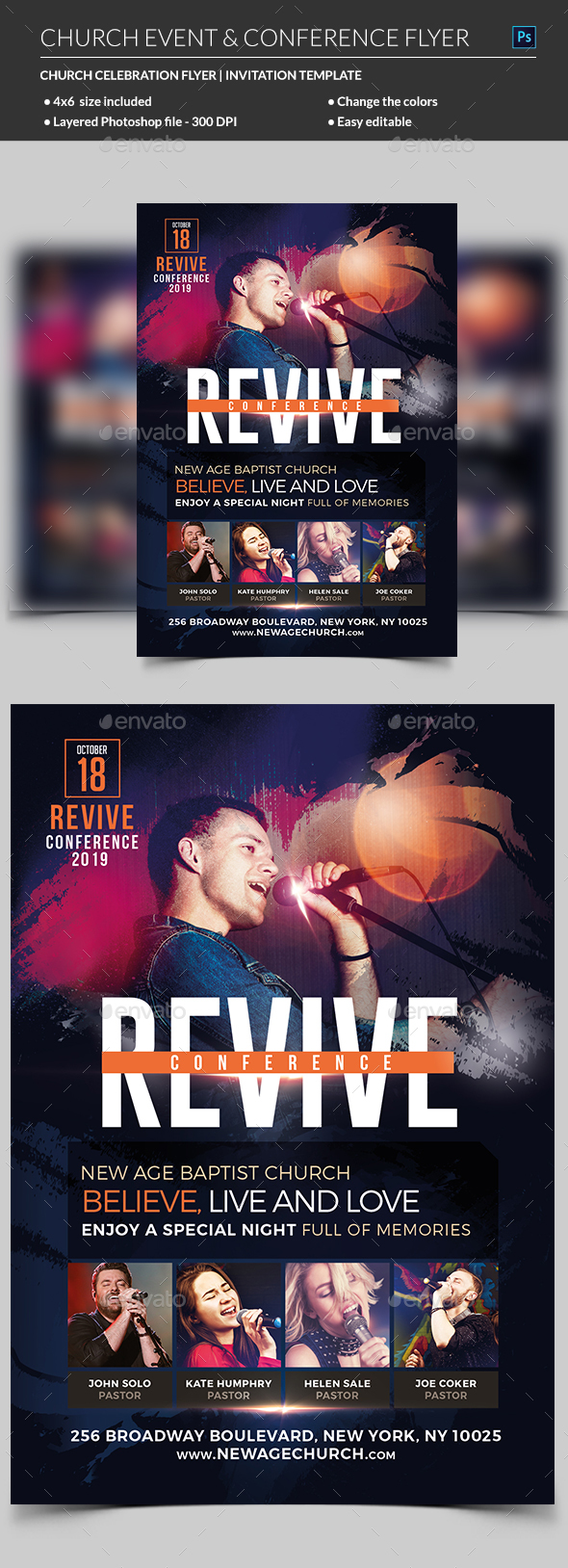 Church Event or Conference Flyer Template - Church Flyers