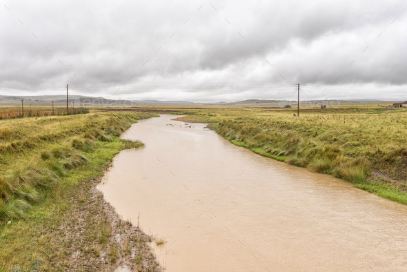 The Bloedrivier (blood river) at Ncome in Kwazulu-Natal - Stock Photo - Images