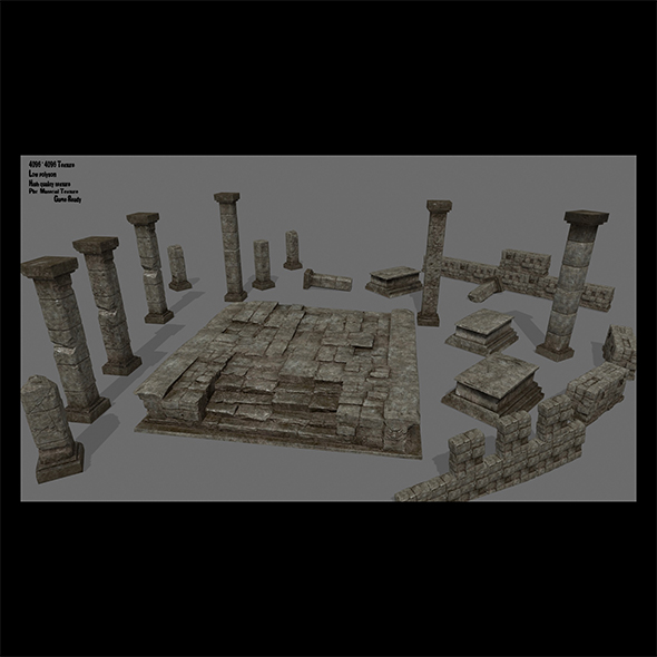 ruin set - 3Docean 21980727