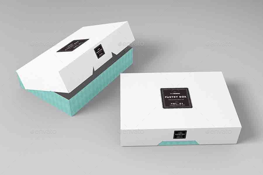 Download Food Pastry Boxes Vol.1: Cake Donut Pastry Packaging Mockups by ina717