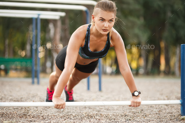 Outdoor Workout Exercise - Stock Photo - Images