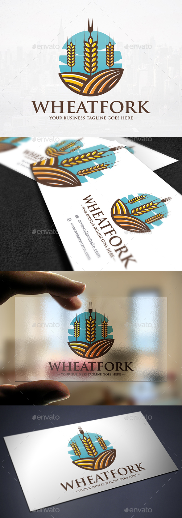 Wheat Food Land Logo - Nature Logo Templates