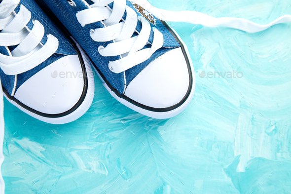 Female or male sneakers shoes - Stock Photo - Images