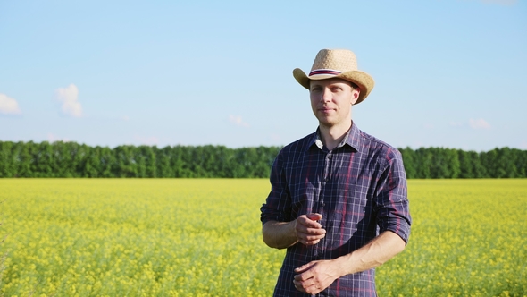 Portrait of a Farmer on the Field alt