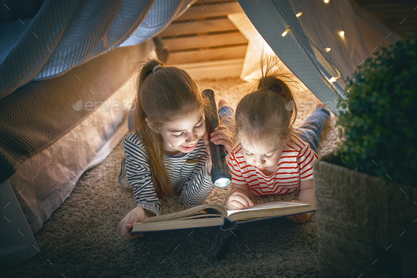children are reading a book Stock Photo by choreograph | PhotoDune