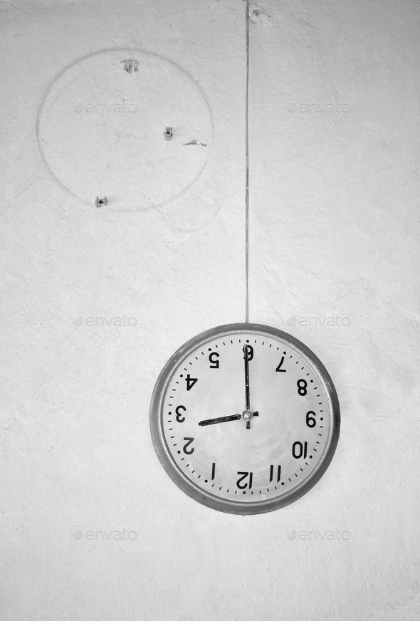 Broken wall clock Stock Photo by saoirse2010 PhotoDune