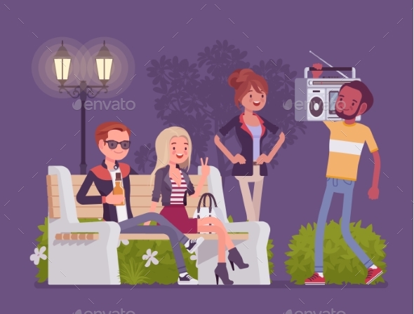 Hang Out Party - People Characters
