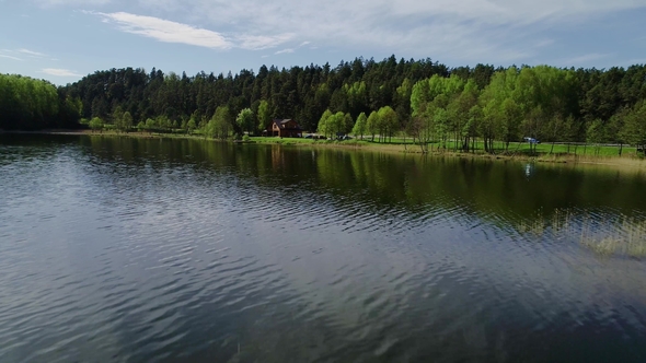 Beautiful Lake Aerial View