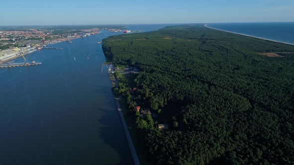 Flight Over City Port