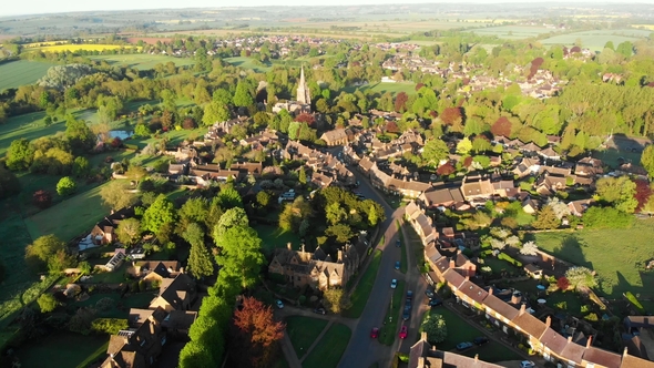 Flight Above Green Fields