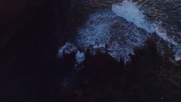 Aerial View of Lighthouse During Sunset