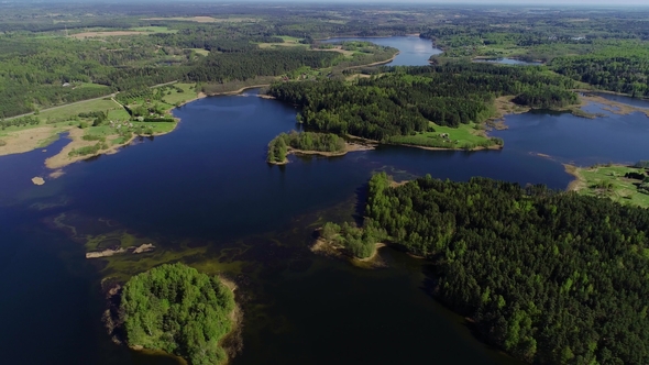 Beautiful Lake Aerial View