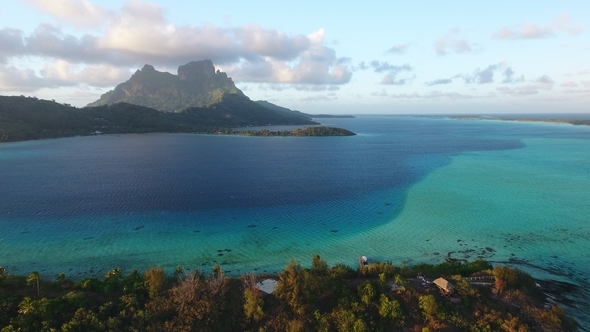 Drone View of Bora Bora alt