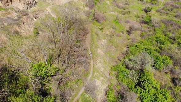 Aerial View of the Final Stage of the Enduro Extreme Race on the Seashore in .
