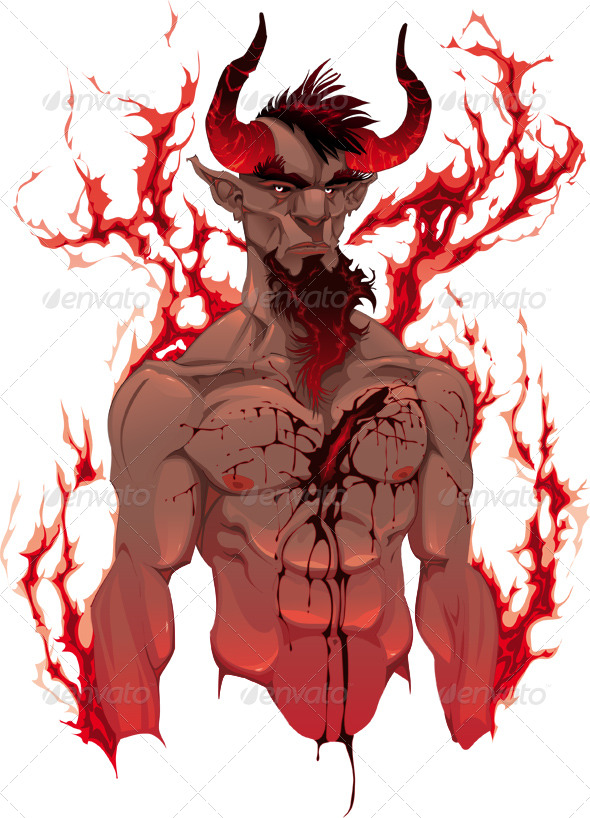 Devil. Demon's portrait. - Monsters Characters