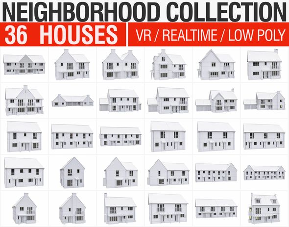 Neighborhood Houses Collection - 3Docean 21988340