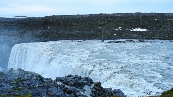 Selfoss Waterfall in Vatnajokull National Park, Northeast Iceland
