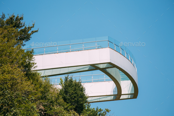 Kutaisi, Georgia. Observation Platform With Clear Floor At Highe - Stock Photo - Images