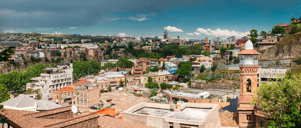 Historic District. Abanotubani - Bath District In Tbilisi Old To - Stock Photo - Images