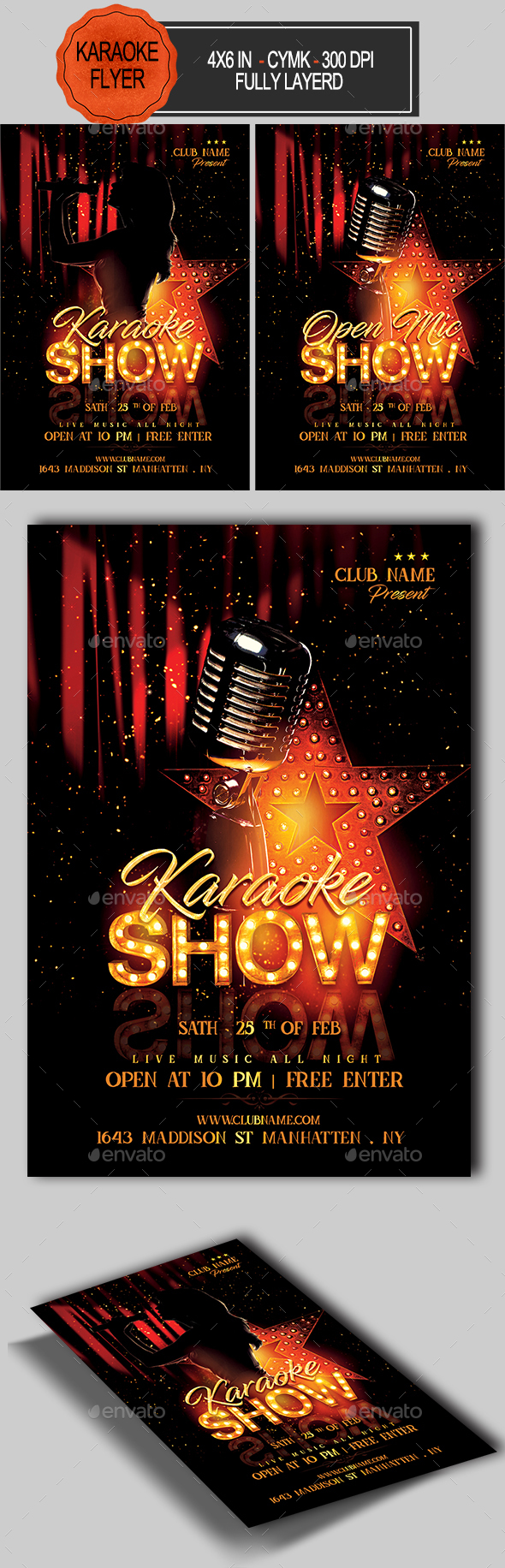 Karaoke Flyer - Clubs & Parties Events