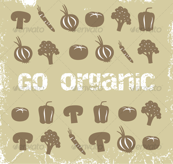 Collection of organic vegetables - Objects Illustrations
