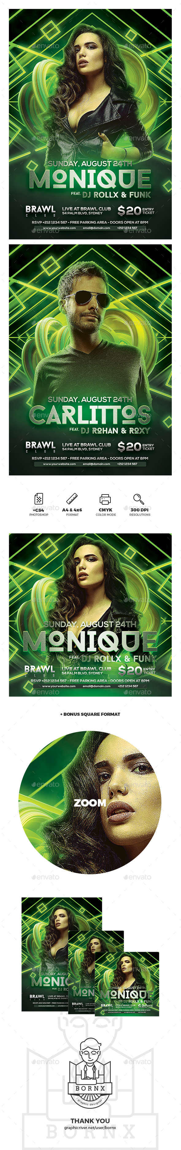 DJ Flyer Template - Clubs & Parties Events
