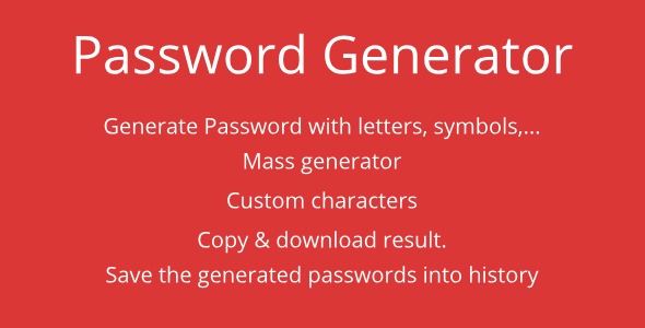 Password Generator - CodeCanyon 21991611
