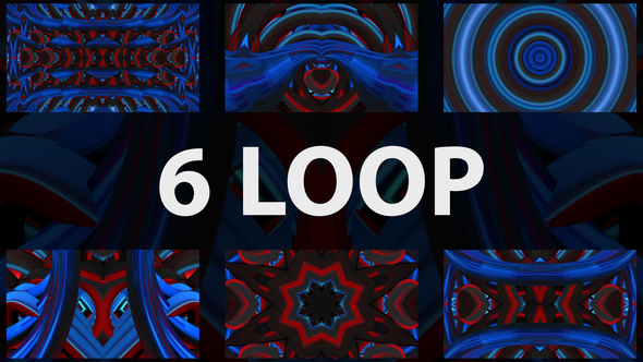 Red Blue Vj Loops