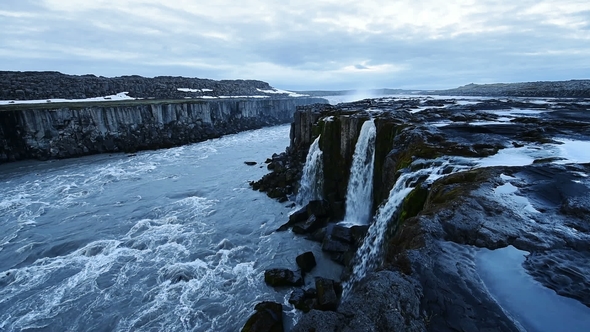 The Powerful Selfoss Waterfall in Iceland