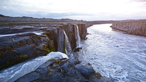 The Powerful Selfoss Waterfall in Iceland