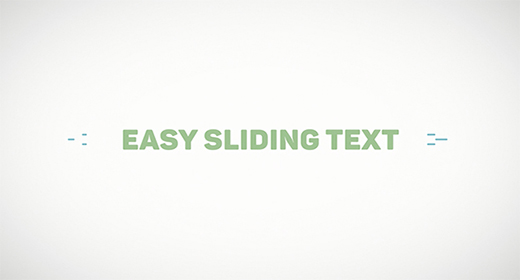 Sliding Texts