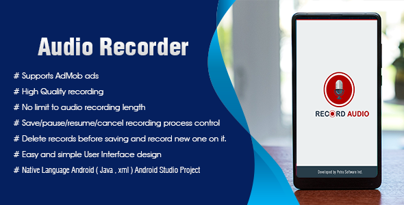 Audio recorder Android - CodeCanyon 21995750