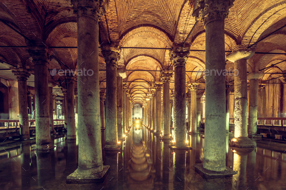 Basilica Cistern in Istanbul - Stock Photo - Images