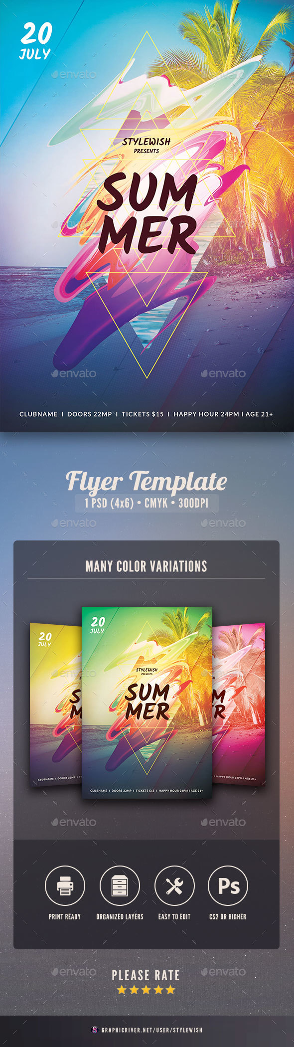 Summer Flyer - Clubs & Parties Events