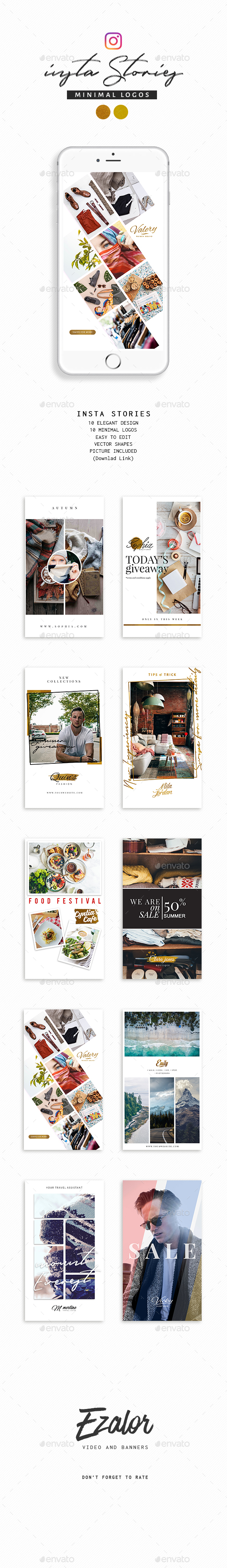 Stories and Logos Vol 2 - Social Media Web Elements