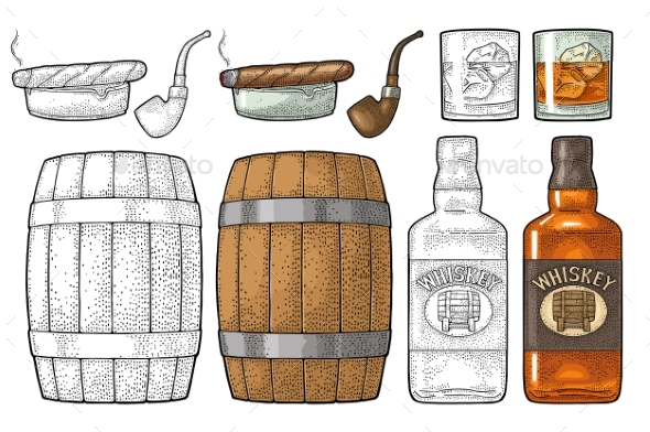 Whiskey Set - Food Objects